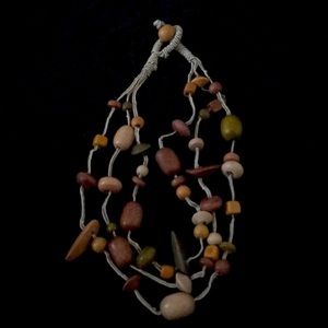 Beaded Three Strand Rope Necklace